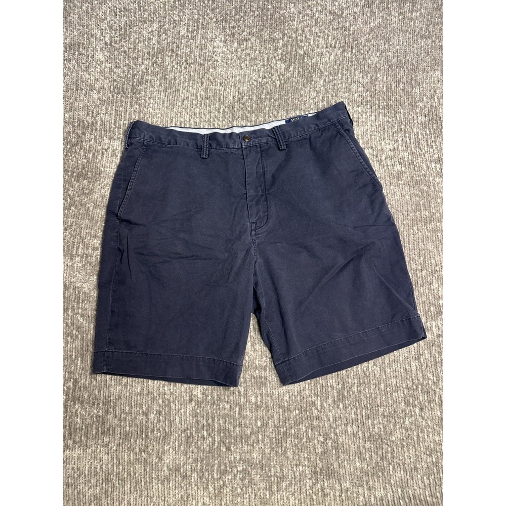 Polo Ralph Lauren Performance Shorts Mens 36 Navy Stretch Classic Fit 9" Inseam